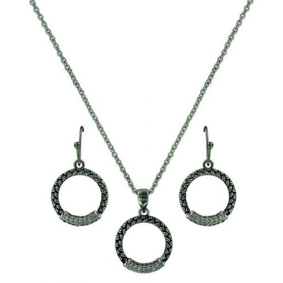 Montana Silversmiths Woven Wheat Necklace and Earring Set - Picture 1 of 1